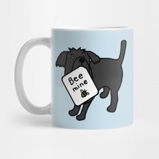 Cute Dog says Bee Mine on Valentines Day Mug